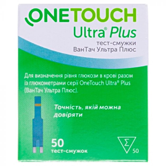 Тест-полоски OneTouch Ultra Plus №50 - фото №1 Тест-полоски OneTouch Ultra Plus №50 недорого