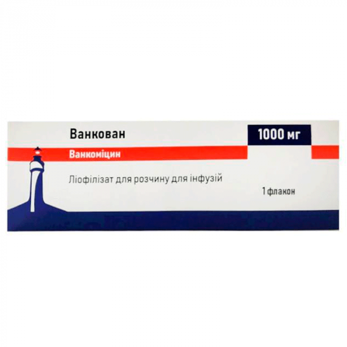 Ванкован 1000 мг ліофілізат для розчину для інфузій флакон №1 в інтернет-аптеці
