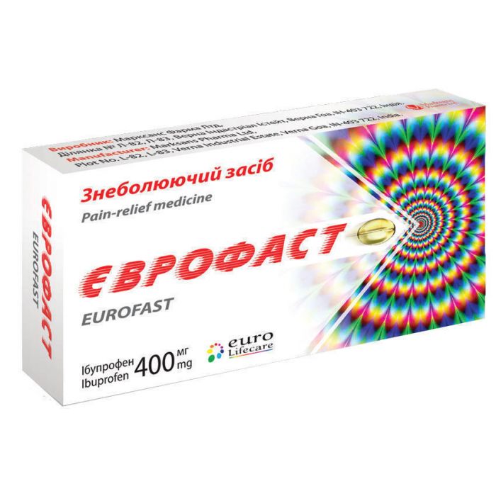 Єврофаст 400 мг капсули №10 в Україні