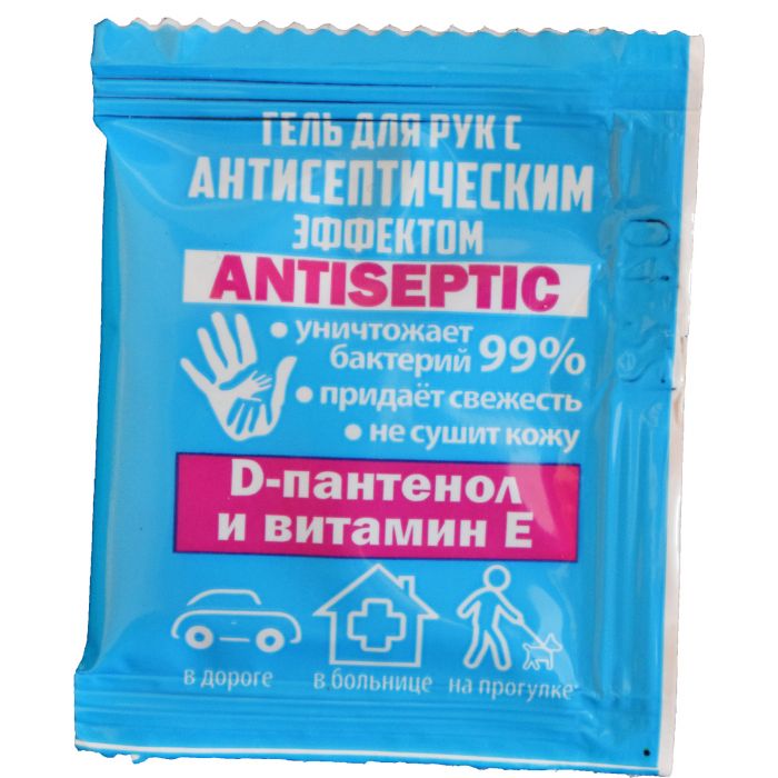 Гель для рук з антисептичним ефектом D-пантенол та вітамін Е саше 3 мл в аптеці