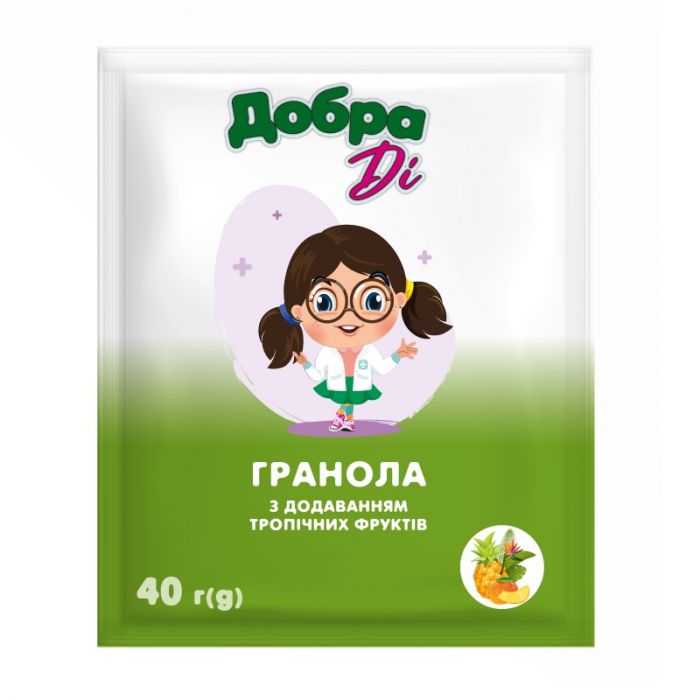 Гранола Добра Ді/Добрий Денчик тропічні фрукти 40 г в Україні