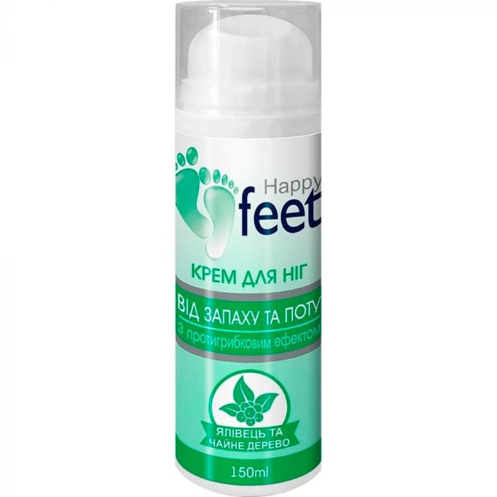 Крем Happy Feet для ніг проти запаху та поту з протигрибковим ефектом Ялівець і чайне дерево 150 мл ADD