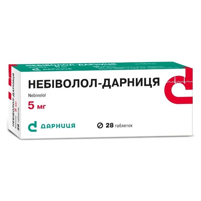 Небіволол-Дарниця 5 мг таблетки №28 в інтернет-аптеці