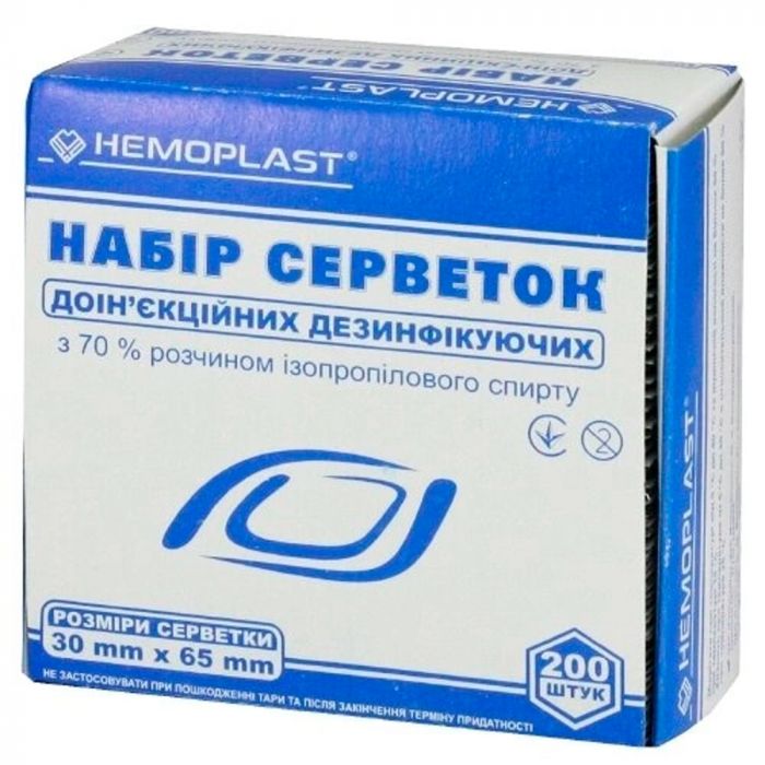 Серветки передін'єкційні дезинфекційні №200 в Україні