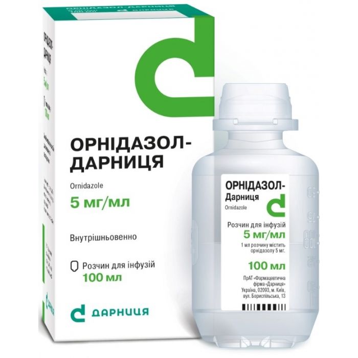 Орнідазол-Дарниця 5 мг/мл 100 мл флакон №1 ADD