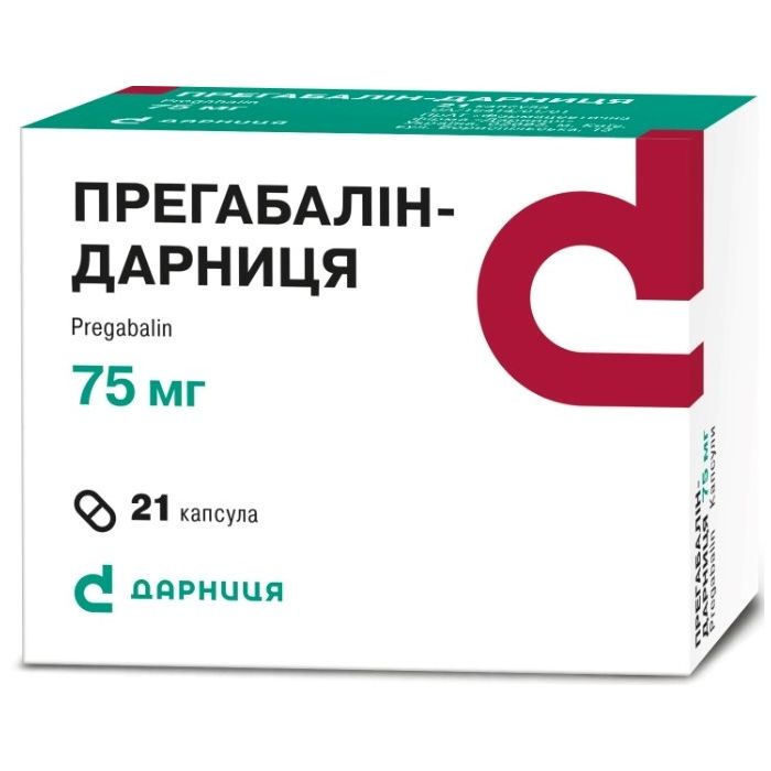 Прегабалін-Дарниця 75 мг капсули №21 замовити
