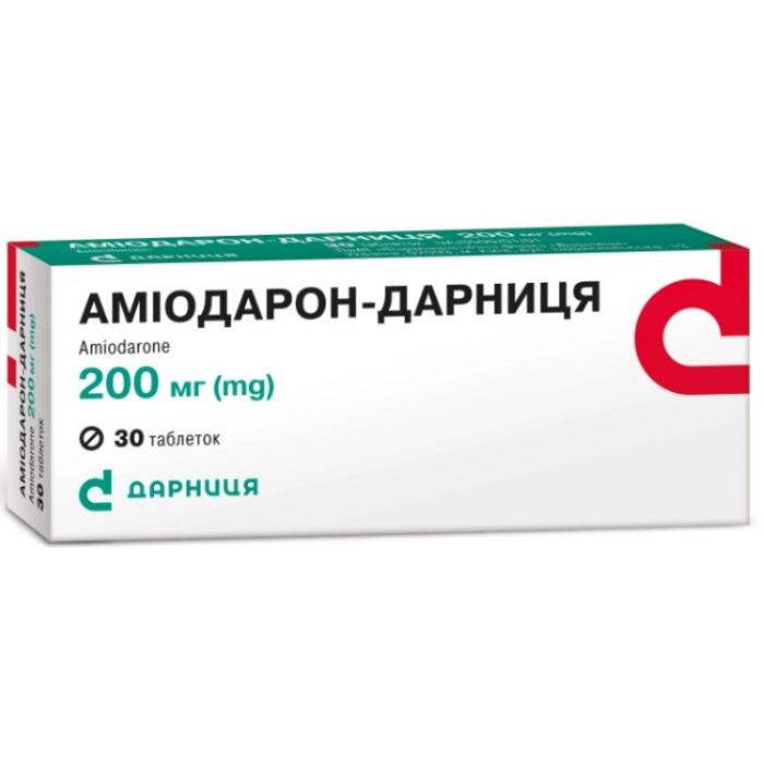 Аміодарон-Дарниця 0,2 г таблетки №30 ціна