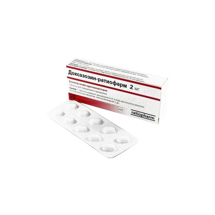 Доксазозин-ратіофарм 2 мг таблетки №20  в інтернет-аптеці