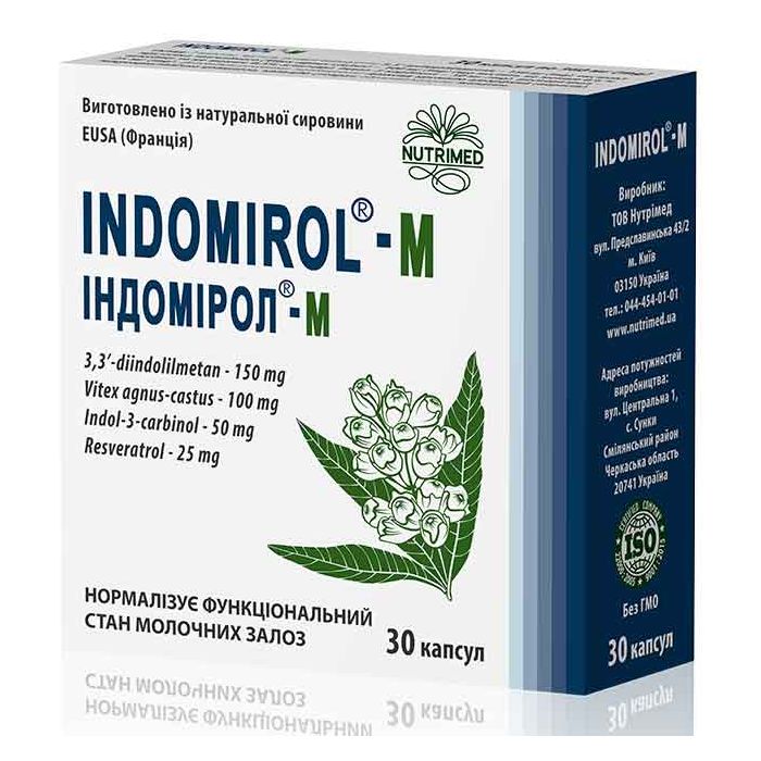 Індомірол-М 360 мг капсули №30 ціна