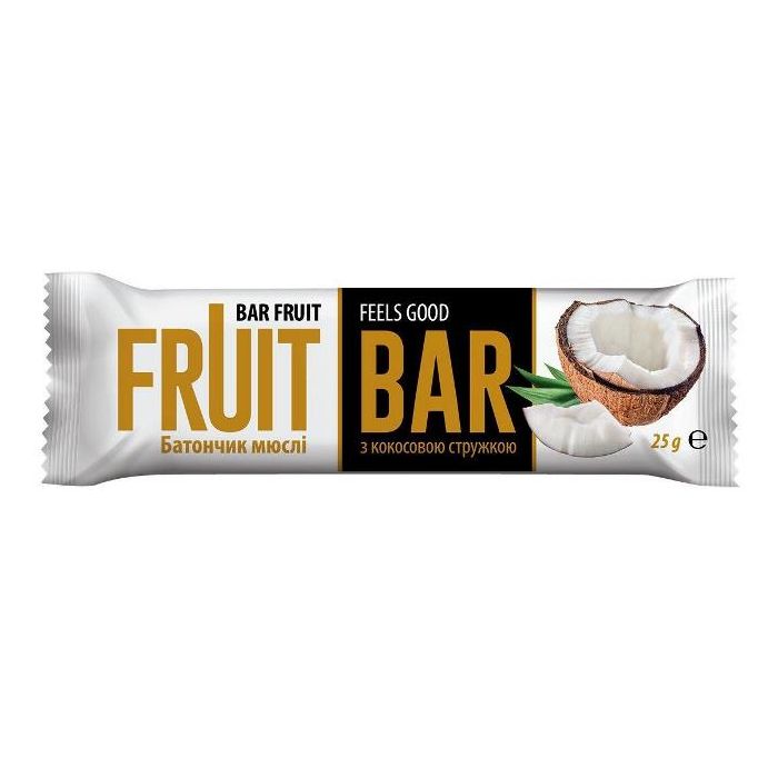 Батончик-Мюслі Fruit Bar (Фрут Бар) глазурований кокосова стружка 25 г фото