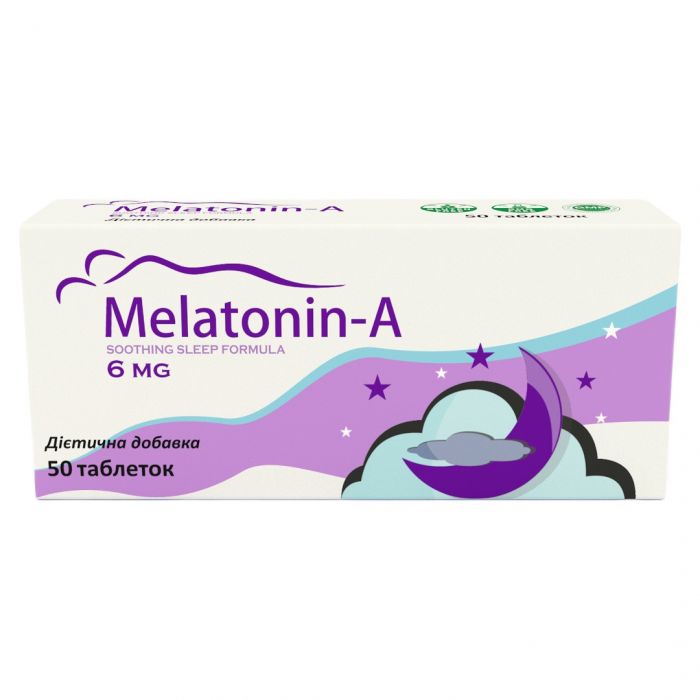 Мелатонін-А 6 мг таблетки №50 купити