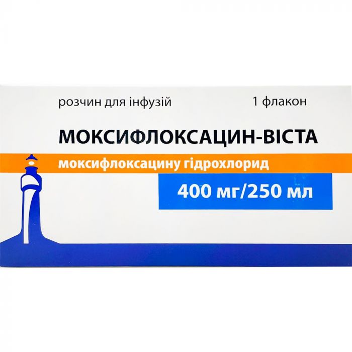 Моксифлоксацин-Віста 400 мг/250 мл розчин для інфузій флакон 250 мл №1 недорого