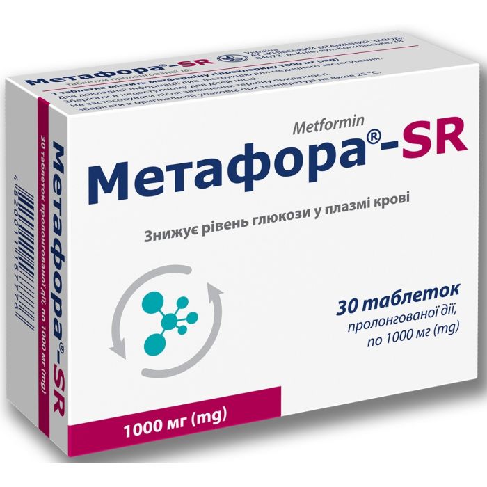 Метафора-SR 1000 мг таблетки №30 купить
