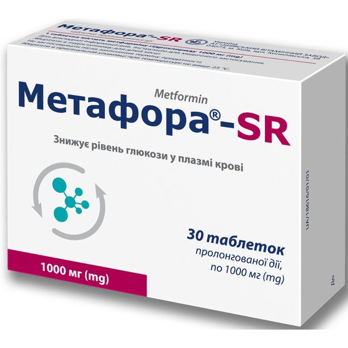 Метафора-SR 1000 мг таблетки №30