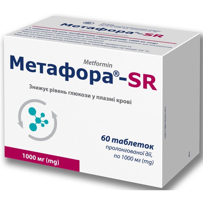 Метафора-SR 1000 мг таблетки №60
