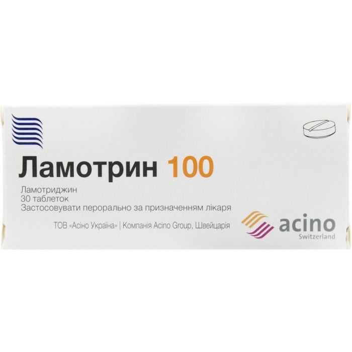 Ламотрин 100 мг таблетки, що диспергуються №30 в інтернет-аптеці