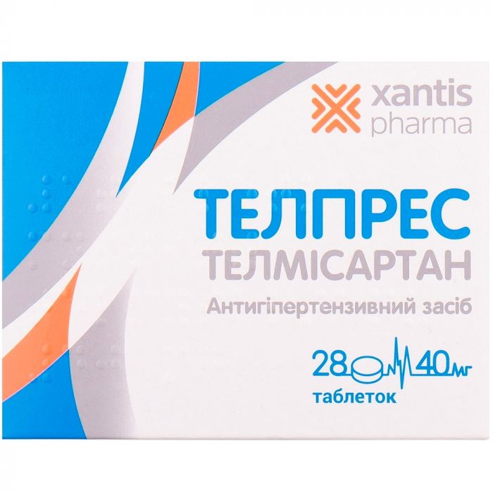 Телпрес 40 мг таблетки №28 купити
