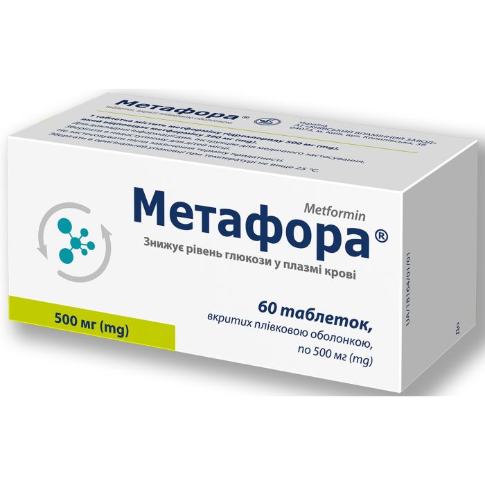 Метафора 500 мг таблетки №60