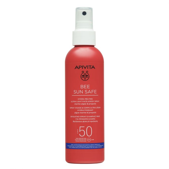 Спрей Apivita Bee Sun Safe сонцезахисний для обличчя і тіла SPF50 200 мл купити