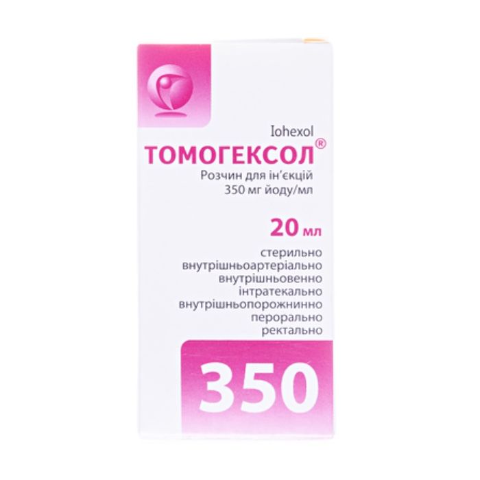 Томогексол розчин для ін'єкцій 350 мг йоду/мл флакон 20 мл №1 ADD