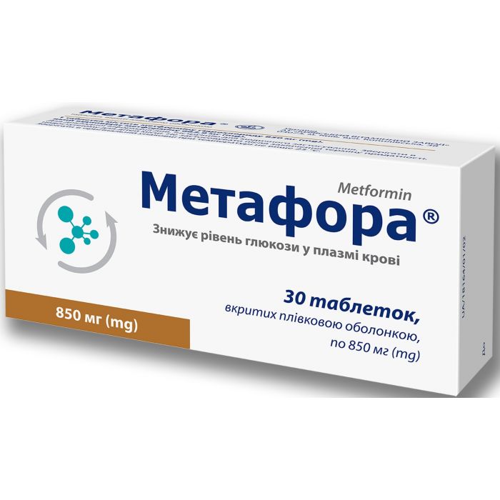 Метафора 850 мг таблетки №30