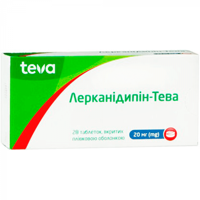 Лерканідипін-Тева 20 мг таблетки №28 в аптеці