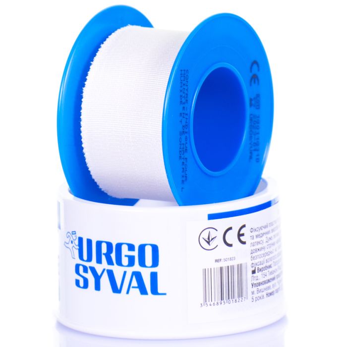 Лейкопластир Urgo Syval шовкова стрічка 5 м*1,25 см ADD