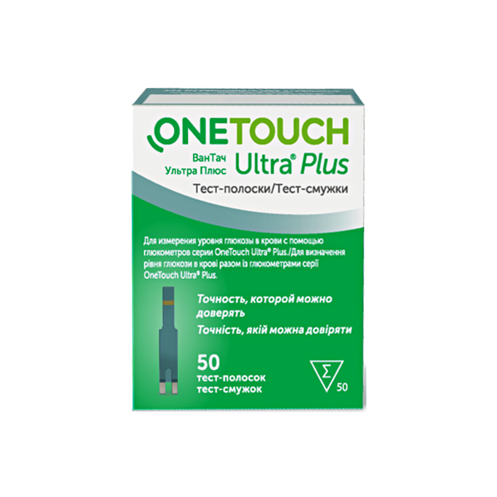 Тест-смужки One Touch Ultra Plus №50 ціна
