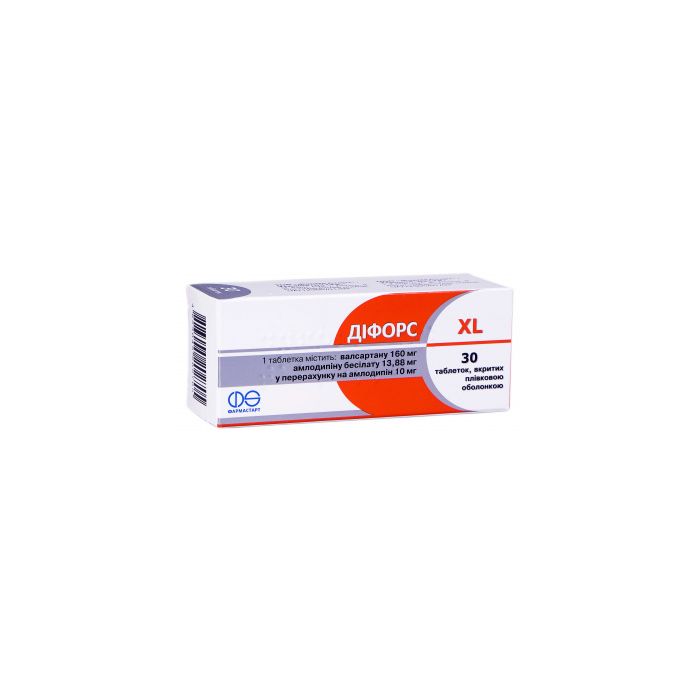 Дифорс XL 160 мг таблетки №30 ціна