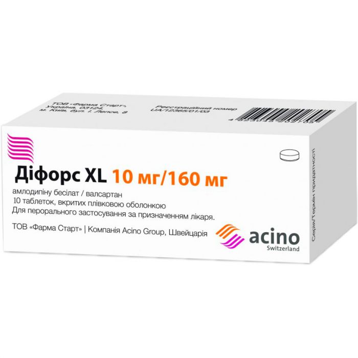 Діфорс XL 160 мг таблетки №30 недорого