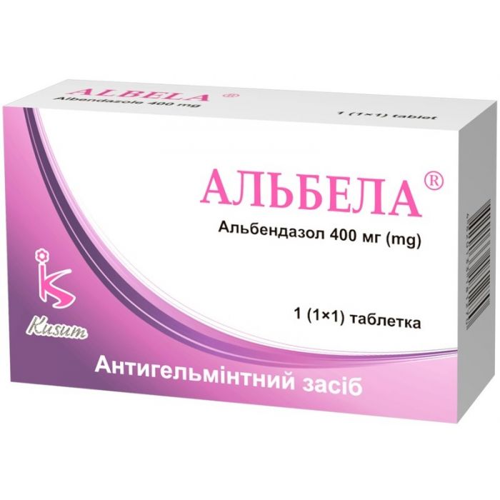 Альбела 400 мг таблетка №1 в Україні
