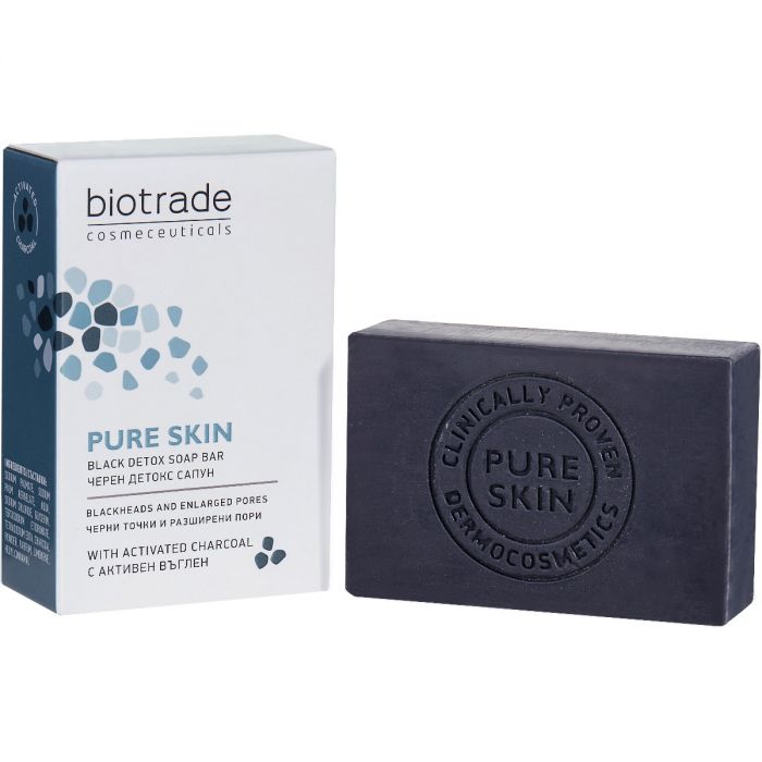Мило-детокс Biotrade (Біотрейд) Pure Skin для шкіри обличчя та тіла з розширеними порами, 100 г ADD