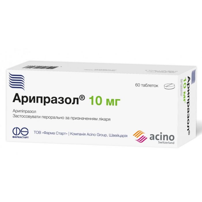 Арипразол 10 мг таблетки №60 в аптеці