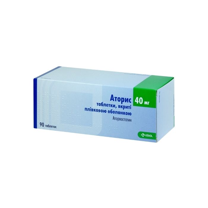 Аторис 40 мг таблетки №90  замовити