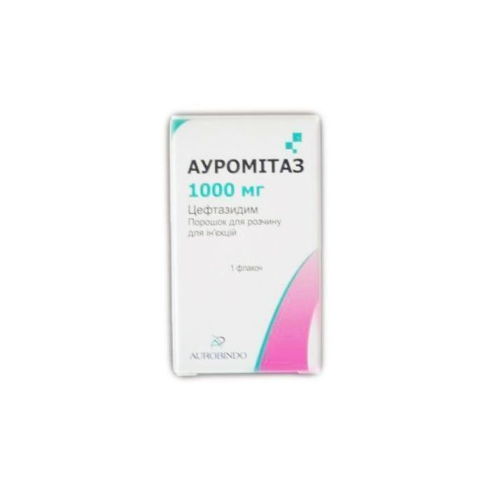 Ауромитаз порошок для раствора 1000 мг в аптеці