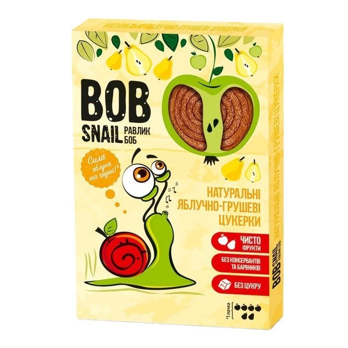 Цукерки Bob Snail (Равлик Боб) яблуко-груша 60 г в Україні