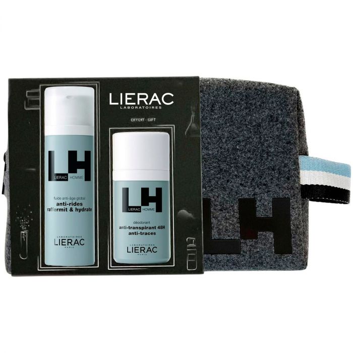 Набір Lierac (Ліерак) Promo Homme Global Anti-Aging (Флюїд 50 мл+Дезодорант 50 мл+Косметичка) замовити