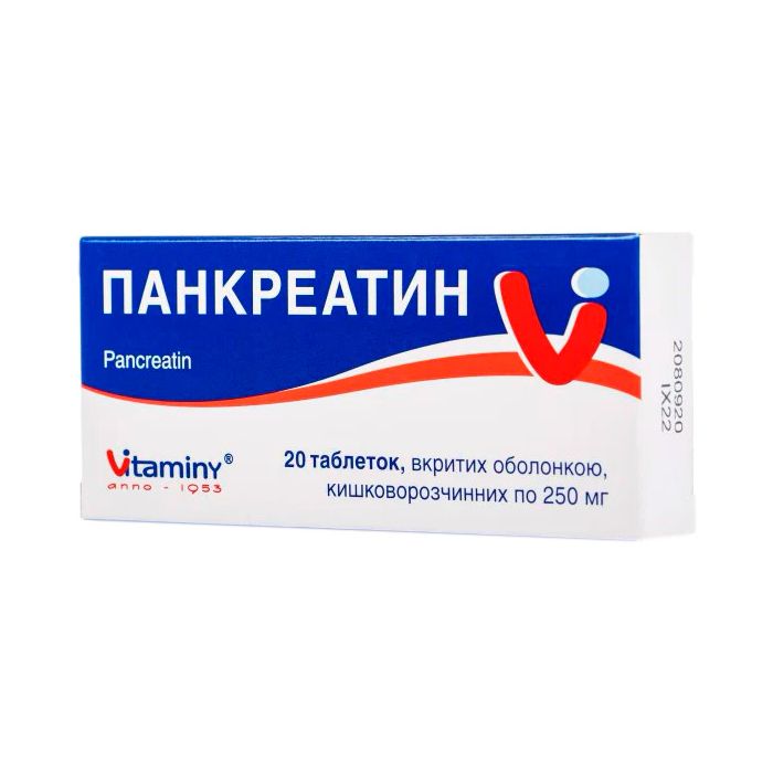 Панкреатин 0.25 г таблетки №20 недорого