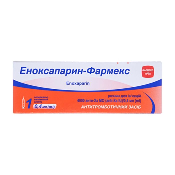 Еноксапарин-Фармекс розчин 10000 анти-Ха МО/мл 0,4 мл шприц №1 в інтернет-аптеці
