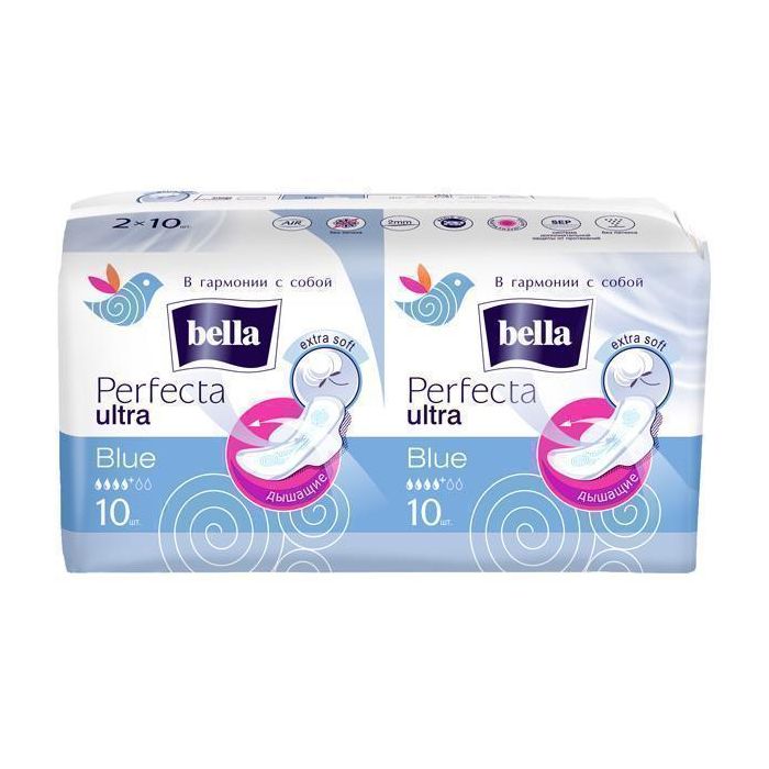 Прокладки Bella Perfecta Ultra Blue 10+10 шт недорого