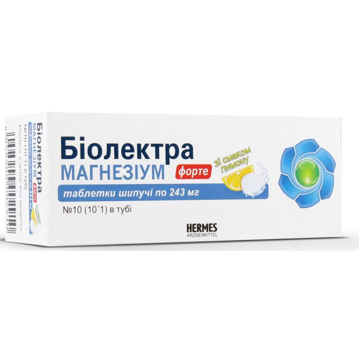 Біолектра Магнезіум Форте 243 мг шипучі таблетки №10 в Україні