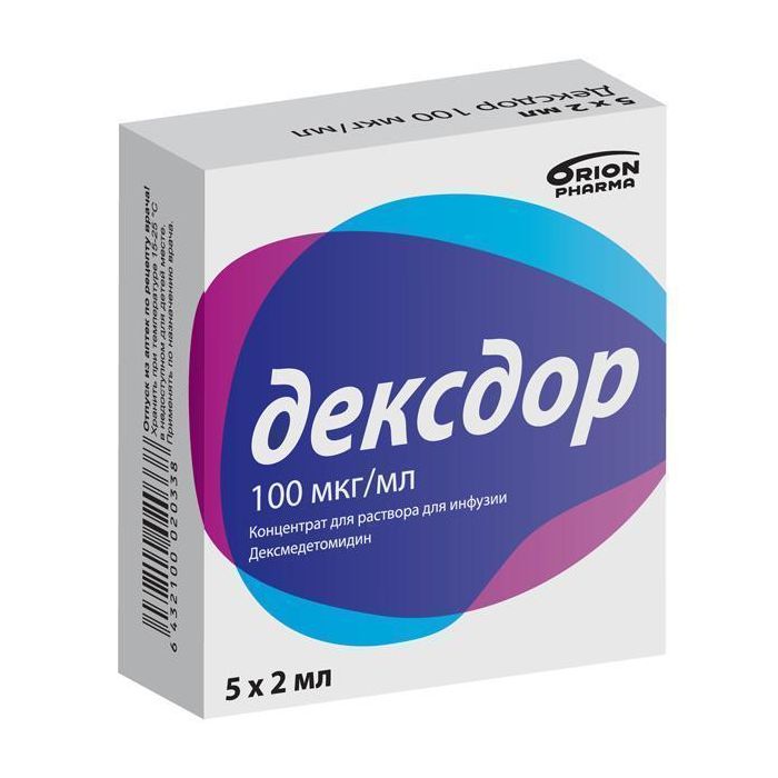 Дексдор концентрат для розчину для інфузій 100 мкг/мл ампули 2 мл №5 в Україні