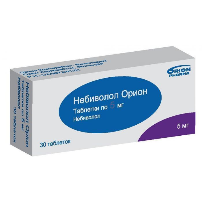 Небиволол Орион 5 мг таблетки №30 в аптеці