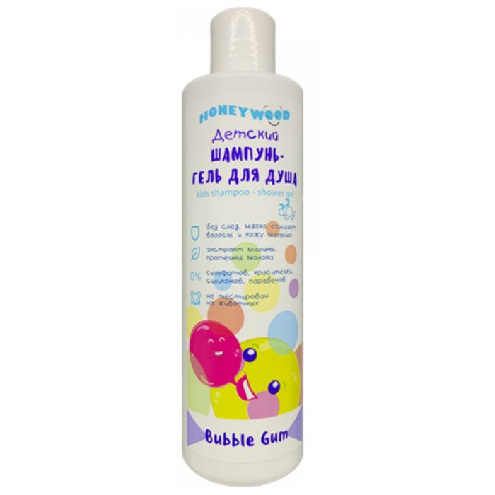 Шампунь-гель Honeywood Bubble Gum для душа дитячий 250 мл фото