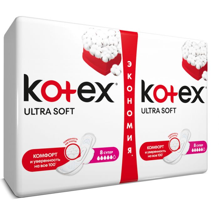Прокладки Kotex Ultra Dry& Soft Super 16 шт в аптеці