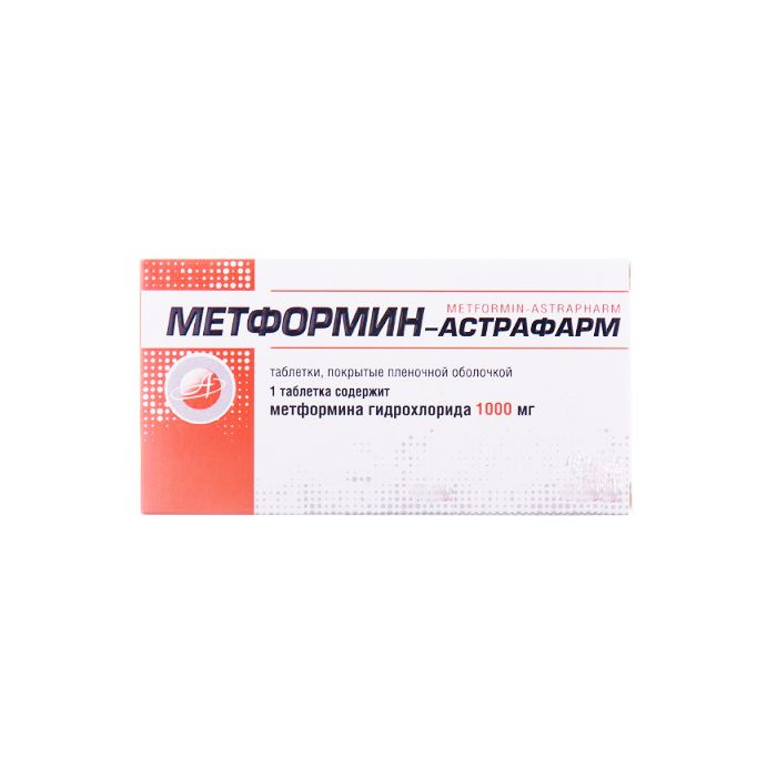 Метформін-Астрафарм 1000 мг таблетки №60 замовити