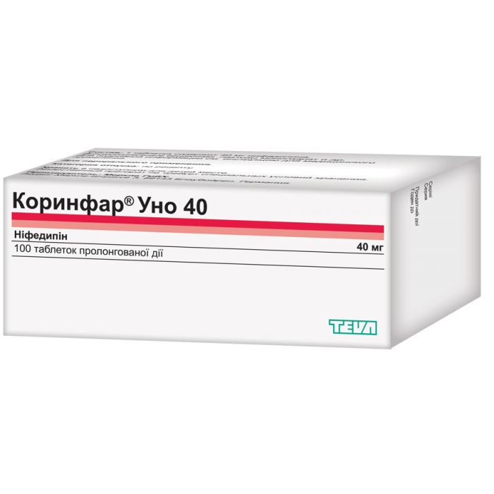 Коринфар Уно 40 мг таблетки №100  недорого