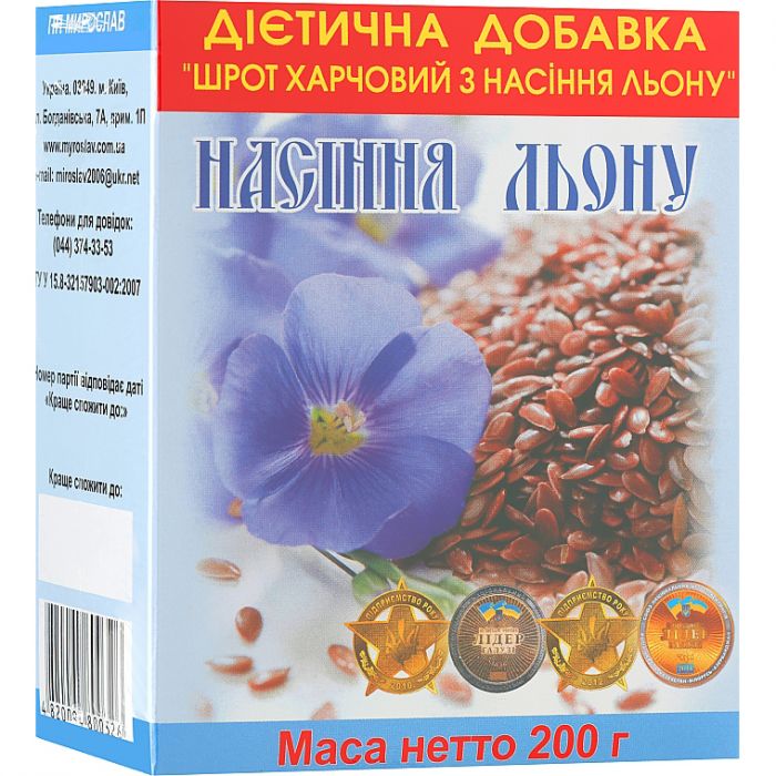 Шрот насіння льону, 200 г - фото №1 Шрот насіння льону, 200 г замовити