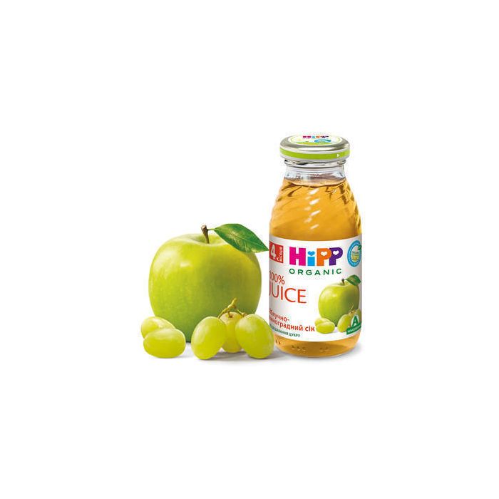 Сік Hipp 8030 яблучно-виноградний (з 4 місяців) 0,2 л ADD