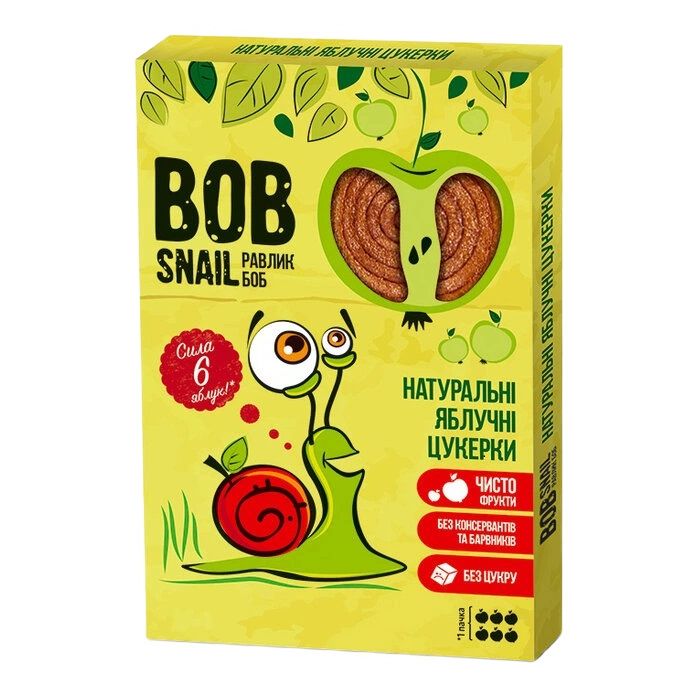Цукерки Bob Snail (Равлик Боб) Яблуко 60 г недорого